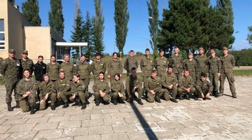 Obóz szkoleniowy w Dolaszewie uczniów klasy 4 LO przygotowania wojskowego